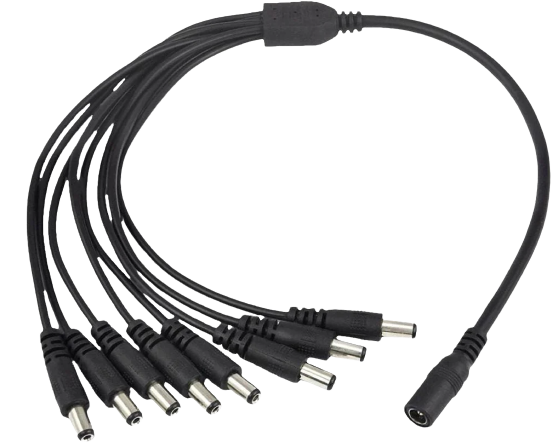 GENERIC PART DC POWER SPLITTER 8 WAY CABLE 12V BLACK NEW - 1YW