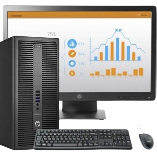 HP PC BUNDLE 800 G1 i5-4500 TWR  + HP MONITOR P232 23" - RFB - 2YW